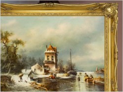 Zabawy na zamrożonym jeziorze Königssee - Ludwig Muninger (1929-1997)