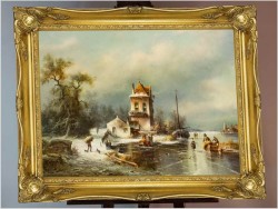 Zabawy na zamrożonym jeziorze Königssee - Ludwig Muninger (1929-1997)