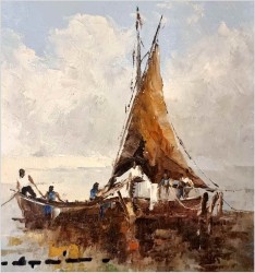 Łodzie rybackie - Alfons Maria Speier (geb. 1923 in Dresden)