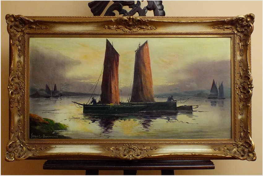 POLECAMY! MARYNISTYKA, ŁODZIE - ERNST HUGO LORENZ MUROWANA ( *1872 Murowana Goślina)