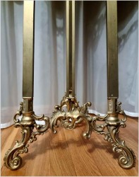 Styl rokoko! Sztaluga mosiężna do obrazów - Włochy 1950 r. | 180cm.