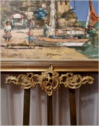 Styl rokoko! Sztaluga mosiężna do obrazów - Włochy 1950 r. | 180cm.