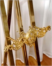 Styl rokoko! Sztaluga mosiężna do obrazów - Włochy 1950 r. | 180cm.