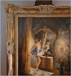 Pałacowe Malarstwo! Baletnica przed lustrem - Heinz Ludwig Münnich (1921-1978) 