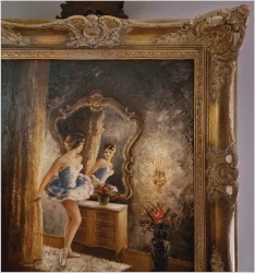 Pałacowe Malarstwo! Baletnica przed lustrem - Heinz Ludwig Münnich (1921-1978) 