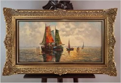 Mega Rarytas! Rybacy na Weneckiej lagunie - Carol Spree *1907