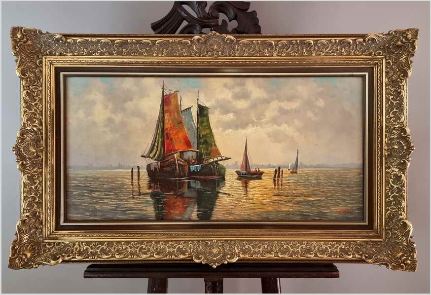 Mega Rarytas! Rybacy na Weneckiej lagunie - Carol Spree *1907