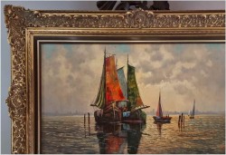 Mega Rarytas! Rybacy na Weneckiej lagunie - Carol Spree *1907