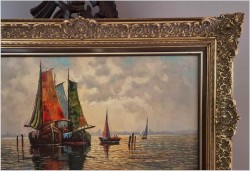 Mega Rarytas! Rybacy na Weneckiej lagunie - Carol Spree *1907