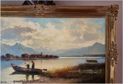 Rybacy na jeziorze Chiemsee - Helmuth Stadelhofer (1914-1979)