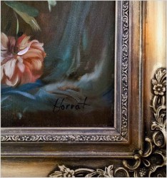 Pałacowe malarstwo! Kwiaty w wazonie -Sygn. Horrat (Germany XXw.)