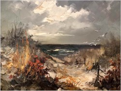 Widok na wydmy i Bałtyk - Johannes Hubertus Hendrikus BÉVORT *1917