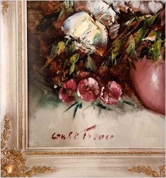 Stary obraz olejny! Kwiaty w wazonie - Friedrich Karl Thauer *1924