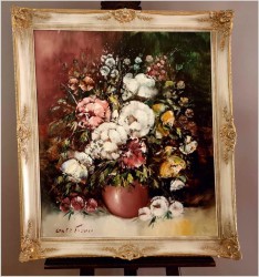 Stary obraz olejny! Kwiaty w wazonie - Friedrich Karl Thauer *1924