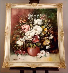 Stary obraz olejny! Kwiaty w wazonie - Friedrich Karl Thauer *1924