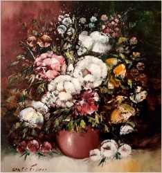 Stary obraz olejny! Kwiaty w wazonie - Friedrich Karl Thauer *1924