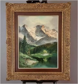 Super malarstwo! Majestatyczne Alpy w pięknej ramie - Arno Lemke *1916 