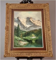 Super malarstwo! Majestatyczne Alpy w pięknej ramie - Arno Lemke *1916 