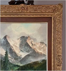 Super malarstwo! Majestatyczne Alpy w pięknej ramie - Arno Lemke *1916 