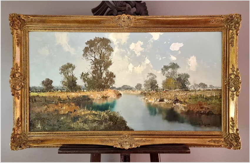 Technika szpachlowa! Krajobraz Worpswede - Erich Paulsen *1932