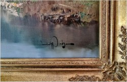 Technika szpachlowa! Krajobraz Worpswede - Erich Paulsen *1932