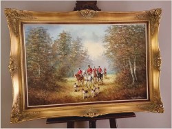 Barwne malarstwo olejne! Na polowaniu - Theo Beckmann *1921