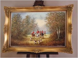 Barwne malarstwo olejne! Na polowaniu - Theo Beckmann *1921