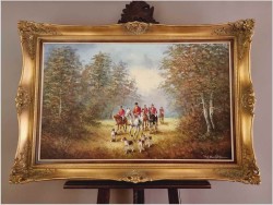 Barwne malarstwo olejne! Na polowaniu - Theo Beckmann *1921