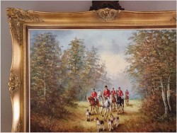 Barwne malarstwo olejne! Na polowaniu - Theo Beckmann *1921