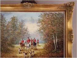 Barwne malarstwo olejne! Na polowaniu - Theo Beckmann *1921