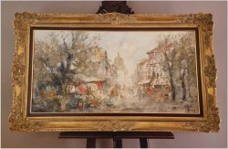 Paryskie kwiaciarki uliczne - Alexander Kardin (Austrian 1917-1976) 