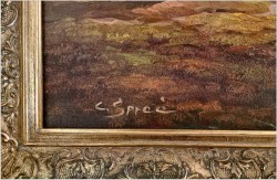 Obraz olejny w panoramie! Zachód słońca - Carol spree  *1907