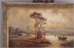 Obraz olejny w panoramie! Zachód słońca - Carol spree  *1907