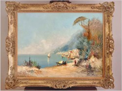 Arcydzieło malarskie! Pejzaż śródziemnomorski - Mantero (Italy  XXw.)