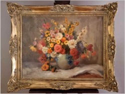 Malarstwo aukcyjne! Kwiaty w wazonie - Theodor Becher *1889