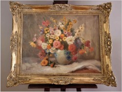 Malarstwo aukcyjne! Kwiaty w wazonie - Theodor Becher *1889