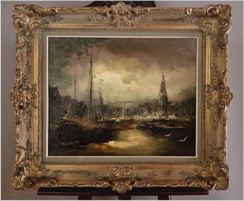 Nabrzeże portowe - Johannes Hubertus Hendrikus BÉVORT (1917-1996)