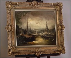 Nabrzeże portowe - Johannes Hubertus Hendrikus BÉVORT (1917-1996)