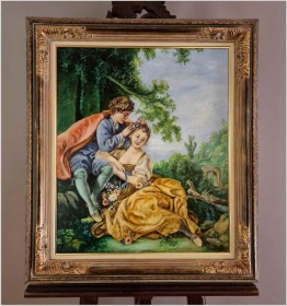 Obraz olejny  "Cztery pory roku - wiosna" - w/g Francois Boucher XXw.