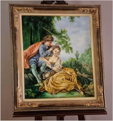 Obraz olejny  "Cztery pory roku - wiosna" - w/g Francois Boucher XXw.