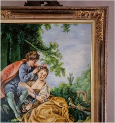 Obraz olejny  "Cztery pory roku - wiosna" - w/g Francois Boucher XXw.