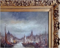 Inwestycja! Haven von Amsterdam - Sygn. Peter BROUWER  (1935-2010)
