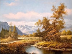 Super inwestycja! Pejzaż alpejski - Ludwig Muninger (1929-1997)