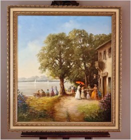 Pałacowe malarstwo! Barwna scena rodzajowa - Lothar Klein *1911