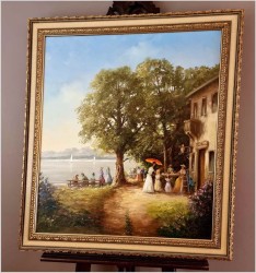 Pałacowe malarstwo! Barwna scena rodzajowa - Lothar Klein *1911