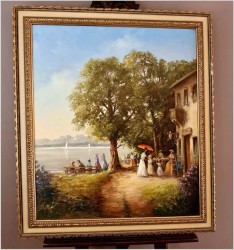 Pałacowe malarstwo! Barwna scena rodzajowa - Lothar Klein *1911