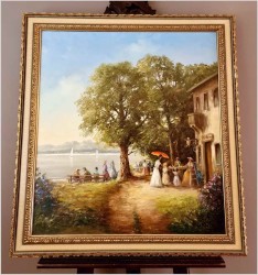 Pałacowe malarstwo! Barwna scena rodzajowa - Lothar Klein *1911