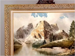 Super Panorama! Jezioro Eibsee z widokiem na Zugspitze - J.E. Lemke *1916