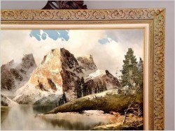 Super Panorama! Jezioro Eibsee z widokiem na Zugspitze - J.E. Lemke *1916