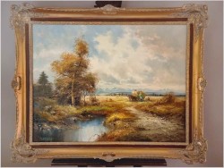 Sianokosy nad jeziorem Chiemsee - Otmar Lederer (Munchen *1926)